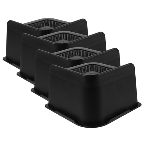 HEATSHAKING 4 Stück Teiliges Möbel Riser aus Rutschfestem Gummi Hohe Möbelerhöhung für Bett Sofa Tisch und Stuhl Robust Kratzfest Installieren Stabile Gewichtsverteilung von HEATSHAKING