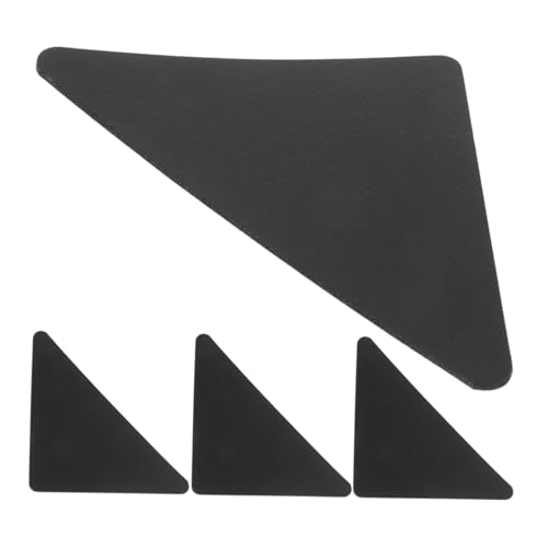 HEATSHAKING 4 Stück Schwarze Dreieckige Teppichaufkleber Rutschfestes Nano Klebeband Waschbar Doppelseitig Sichere Teppichunterlagen Für Holz Und Teppichböden von HEATSHAKING