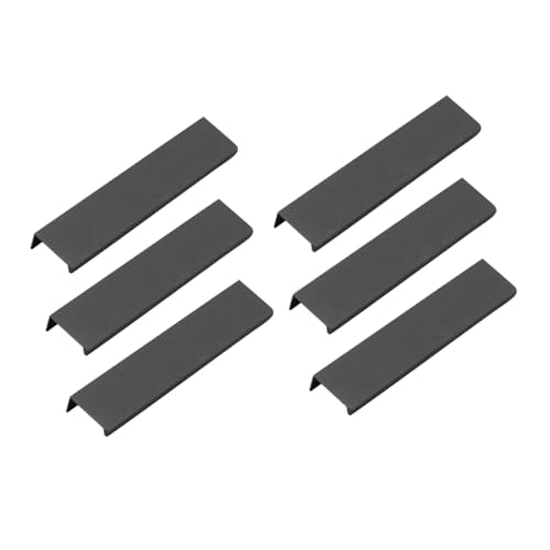 HEATSHAKING 6 Stück Schwarzer Aluminiumlegierung Möbelgriffe Finger Pull Tab Handle für Schranktüren und Schubladen Einfache Montage Langlebig Moderner Minimalistischer Stil für Küche und Bad HEATSHAKING 6 Stück Schwarzer Aluminiumlegierung Möbelgriffe Finger Pull Tab Handle für Schranktüren und Schubladen Einfache Montage Langlebig Moderner Minimalistischer Stil für Küche und Bad von HEATSHAKING