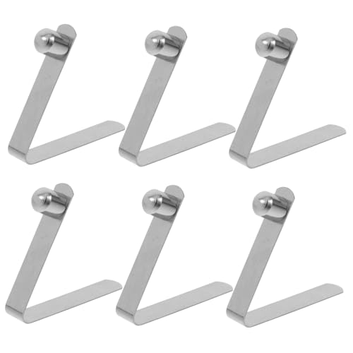 HEATSHAKING 6 Stück Teiliges V förmige Federclips aus Manganbeschichtetem Verschleißfest Praktische Schnellspannklemmen für Teleskopstangen Vielseitiges Camping Kajakzubehör von HEATSHAKING