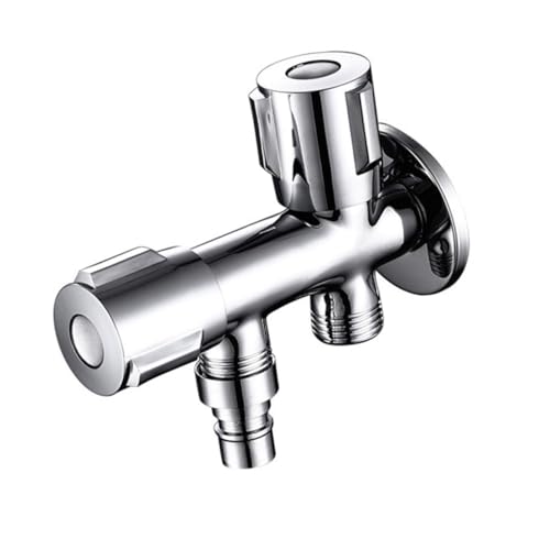 HEATSHAKING Absperrventil Wasserhahn Eingang Ausgänge mit Keramikventil Doppelsteuerung für Waschmaschine und Spüle Silber Multifunktional Dicht und Langlebig HEATSHAKING Absperrventil Wasserhahn Eingang Ausgänge mit Keramikventil Doppelsteuerung für Waschmaschine und Spüle Silber Multifunktional Dicht und Langlebig von HEATSHAKING