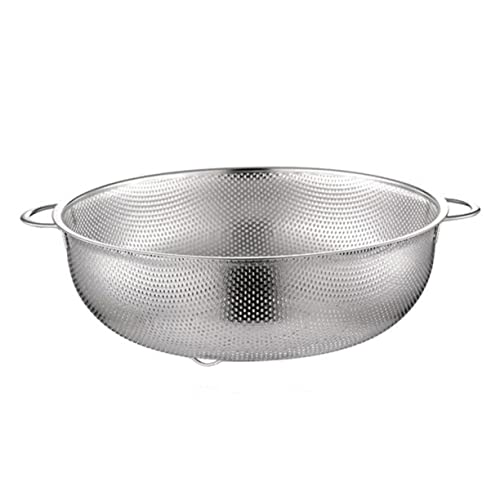 HEATSHAKING Abtropfkorb für Küche Multifunktionales Sieb für Obst Gemüse Reis Durchmesser Praktischer Küchenhelfer Silber Spülmaschinenfest und Schnell Abtropfend von HEATSHAKING