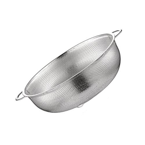 HEATSHAKING Abtropfkorb für Obst und Gemüse Multifunktionales Sieb mit Durchmesser für Küche und Haushalt Silber von HEATSHAKING