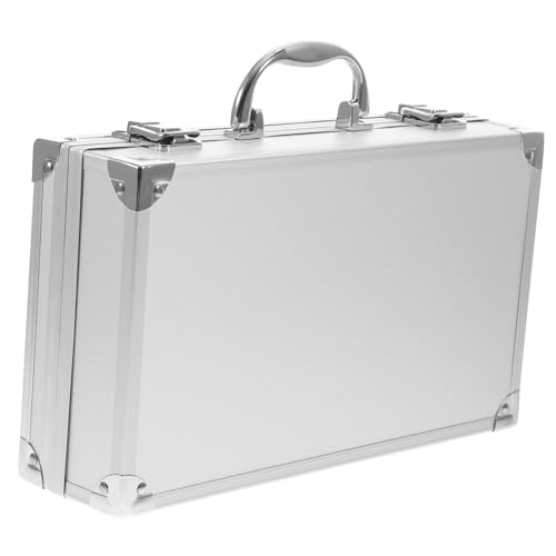 HEATSHAKING Aluminium Werkzeugkoffer Weiß mit Tragegriff Kratzfeste Innenausstattung Langlebig und Vielseitig als Werkzeugkasten Medizinkoffer oder Aufbewahrungsbox für Zuhause und Unterwegs von HEATSHAKING