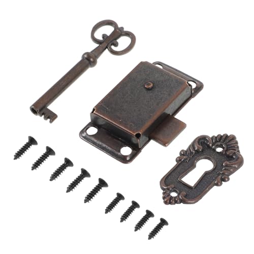 HEATSHAKING Antikes Möbelschloss mit Schlüssel Set Vintage Schrankschloss für Schmuckkasten und Kommode Dekoratives Sicherheits cupboard Lock Einfache Montage Klassisches Design für von HEATSHAKING