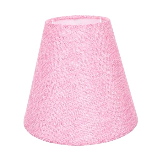 HEATSHAKING Baumwoll Drum Lampenschirm Rosa Sockel Stoff Lampenabdeckung für Schreibtischlampe Stehlampe Indoor Lichtschutz Langlebig Staubgeschützt Elegant von HEATSHAKING