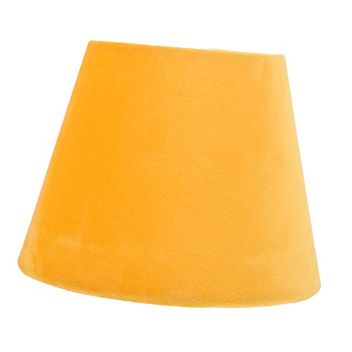 HEATSHAKING Dekorativer Lampenschirm Feinem Veloursstoff Elegante Tischlampe für Schlafzimmer Fassung Edlem Gelb für Wohn und Büroumgebungen von HEATSHAKING