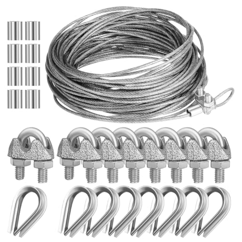 HEATSHAKING Drahtseil Schwer Belastbares Kabel für Bilderhängen Basteln Rostfrei Vielseitig Einsetzbar mit Doppelter Befestigung für HEATSHAKING Drahtseil Schwer Belastbares Kabel für Bilderhängen Basteln Rostfrei Vielseitig Einsetzbar mit Doppelter Befestigung für von HEATSHAKING