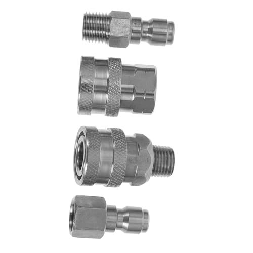 HEATSHAKING Edelstahl Quick Connect Adapter Hochdruckreiniger Schlauchkupplung mit Innen und Außengewinde für Gartenschlauch Schnellverbinder Langlebig Sicher Dicht von HEATSHAKING