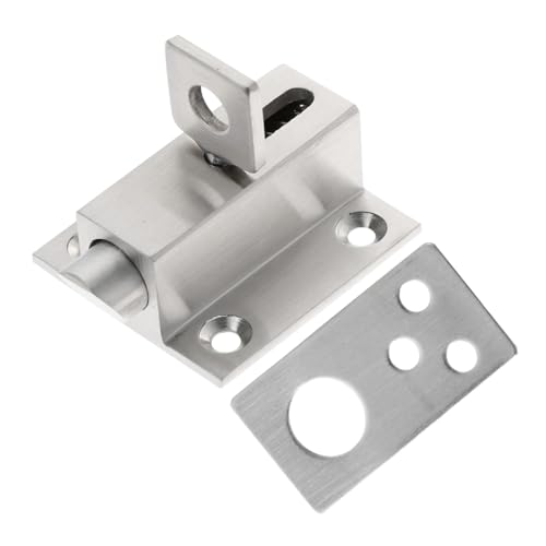 HEATSHAKING Edelstahl Tür und Fensterriegel mit Integriertem Federriegel Langlebiger Verformungsresistenter Bolzenriegel für Sicherheitsverschlüsse an Schiebetüren und Gartentoren von HEATSHAKING