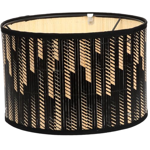 HEATSHAKING Geometrischer Lampenschirm Dekorativer Pendelleuchte Lampenschirm Langlebig Einfach zu Montieren Warmes Licht für Wohnzimmer Schlafzimmer Esszimmer Natürliche Handwerkskunst von HEATSHAKING