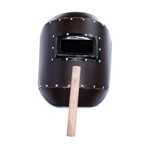 HEATSHAKING Handgehaltene Schweißmaske Elektrisch Schützende Gesichtsmaske ohne Stromversorgung Robustes Flammhemmendes Material Großer Sichtbereich für Schweißer Praktische Schutzmaske von HEATSHAKING