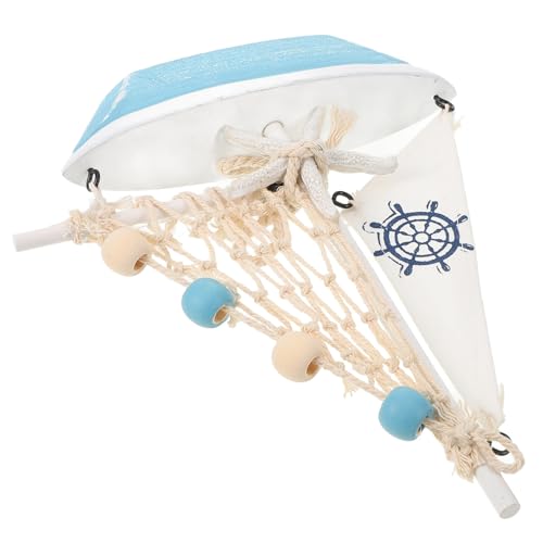 HEATSHAKING Holz Segelboot Mediterranes Design Nautische Tischdekoration Vintage Boot Ornament für Wohnräume Schreibtische und Feierlichkeiten Stilvolle von HEATSHAKING