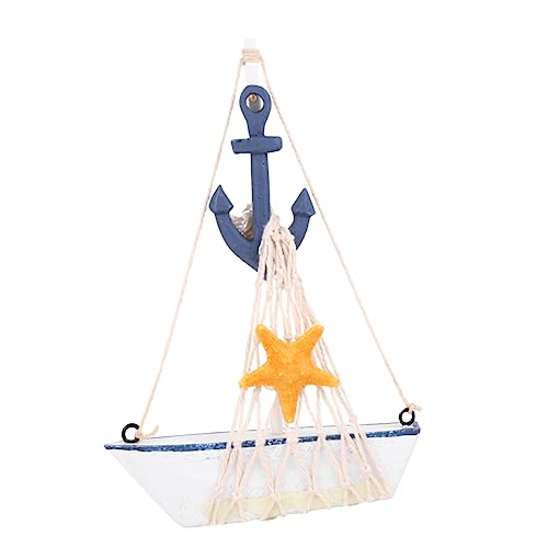 HEATSHAKING Segelboot-Dekoration Aus Holz Segelboot-Ornament Für Weinschrank Kreatives Ornament Für Tisch Wohnzimmer Küche Metall von HEATSHAKING