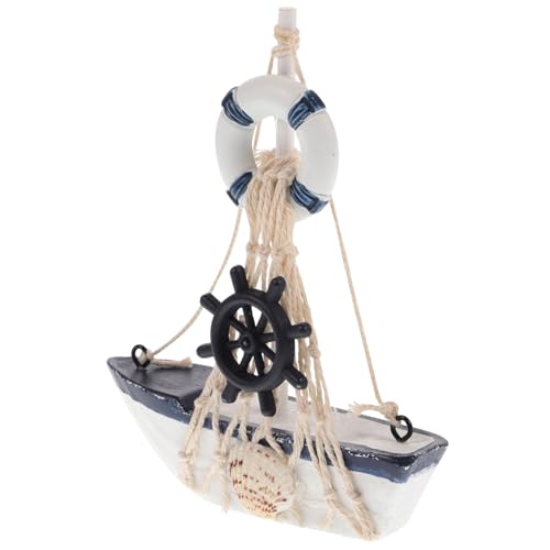 HEATSHAKING Holz Segelboot Dekoration Im Mediterranen Stil Aus Hochwertigem Holz Tischornament Für Wohnzimmer Und Küche Kreatives Für Segelboot- von HEATSHAKING