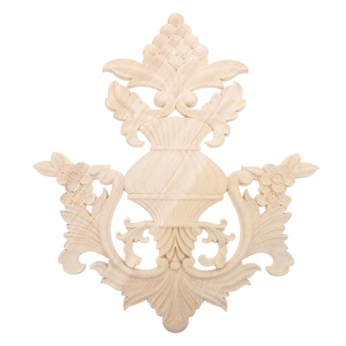 HEATSHAKING Holzschnitzerei Ornamente Unbefüllt Für Betttürschrankdekor Holz Onlay Geschnitzte Applikation Für Möbel Diy-projekte von HEATSHAKING