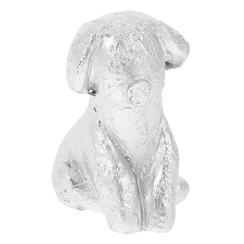 HEATSHAKING Kleiner Figur Dekoration aus Resin Niedliche Haustier Statue für Garten und Tischdeko Silberner HEATSHAKING Kleiner Figur Dekoration aus Resin Niedliche Haustier Statue für Garten und Tischdeko Silberner von HEATSHAKING