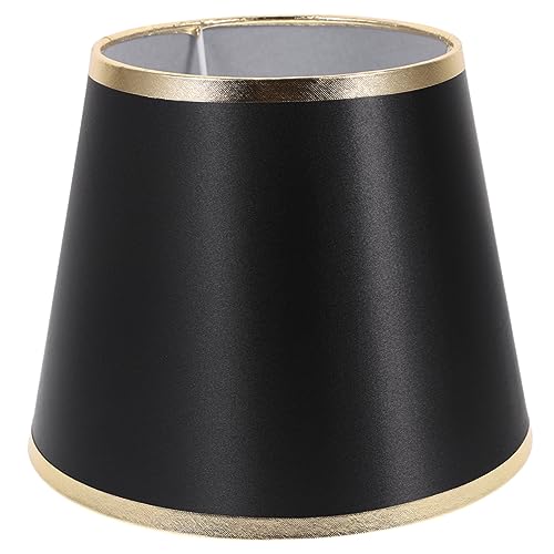 HEATSHAKING Kleiner Lampenschirm Basis für Innenbeleuchtung Stilvolle Wandlampe für Tischlampe Dekorativer Lampenschirm Schwarz Gold von HEATSHAKING