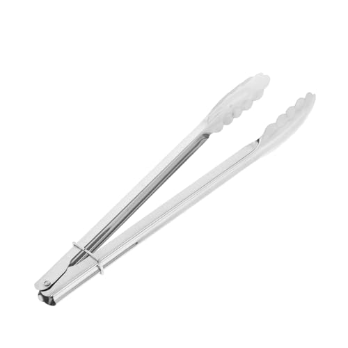 HEATSHAKING Küchenzange Zange Zum Kochen Metallzangen Zum Kochen Lebensmittelzange Aus Stahl Zange Edelstahl Rostfreier Stahl Silber von HEATSHAKING