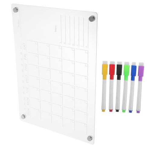 HEATSHAKING Magnetisches Acryl Kalender Notizbrett für Kühlschrank Abwischbarer Transparenter Planer mit Magnetischer Halterung Wiederverwendbar für Schnelle Notizen Erinnerungen HEATSHAKING Magnetisches Acryl Kalender Notizbrett für Kühlschrank Abwischbarer Transparenter Planer mit Magnetischer Halterung Wiederverwendbar für Schnelle Notizen Erinnerungen von HEATSHAKING