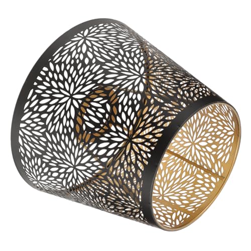 HEATSHAKING Moderner Metall Lampenschirm Fassung Hohles Mesh Design Schwarzer Innenring Vintage Stil Für Schlafzimmer Wohnzimmer Esszimmer Bar Dekorationslampe HEATSHAKING Moderner Metall Lampenschirm Fassung Hohles Mesh Design Schwarzer Innenring Vintage Stil Für Schlafzimmer Wohnzimmer Esszimmer Bar Dekorationslampe von HEATSHAKING