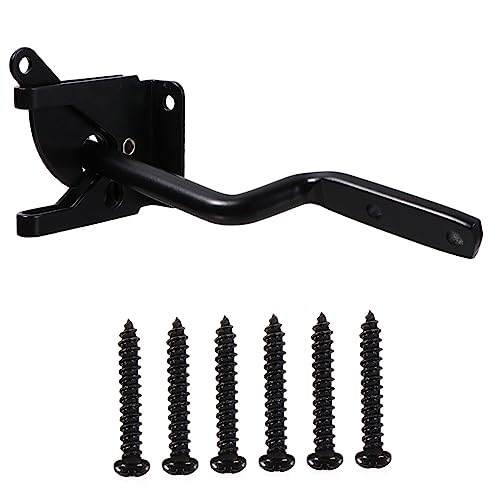 HEATSHAKING Schwerkraft torverschluss aus Eisen Automatischer Türriegel für Holztore Metall Kunststoffzäune Kompatibel mit Vorhängeschloss Geeignet für Garten Pool und Landwirtschaft von HEATSHAKING