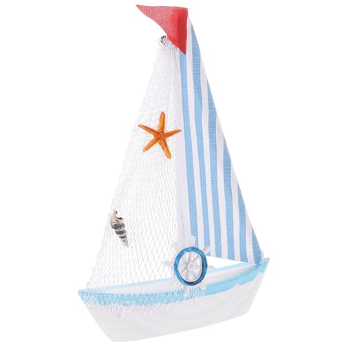 HEATSHAKING 1stück -segelboot Dekoration Im Mediterranen Stil Handgefertigtes Nautisches Ornament Für Wohn Und Büroräume Mit Blau-weißem Design HEATSHAKING 1stück -segelboot Dekoration Im Mediterranen Stil Handgefertigtes Nautisches Ornament Für Wohn Und Büroräume Mit Blau-weißem Design von HEATSHAKING