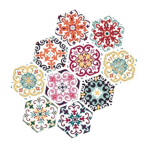 HEATSHAKING Selbstklebende Wasserdichte Boden und Wandfliesenaufkleber mit Rutschfester Oberfläche PVC Material Hexagonales Design Bunte Dekorative Bodenbeläge für Küche Bad und Wohnzimmer HEATSHAKING Selbstklebende Wasserdichte Boden und Wandfliesenaufkleber mit Rutschfester Oberfläche PVC Material Hexagonales Design Bunte Dekorative Bodenbeläge für Küche Bad und Wohnzimmer von HEATSHAKING