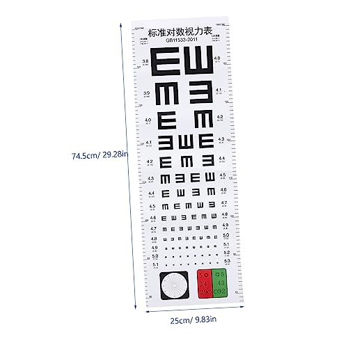 HEATSHAKING Standard Augentafel Wandbild aus Verschleißfestem Kunststoff Professionelle Sehschärfetesttafel für Erwachsene Einfache Handhabung Lesbar Zuverlässiges Visuelles Testgerät für von HEATSHAKING