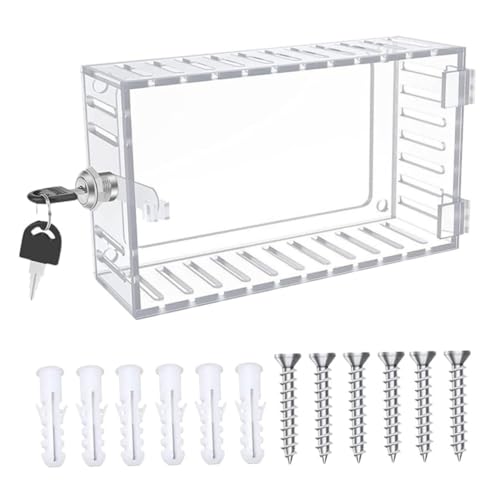 HEATSHAKING Thermostat schutzbox aus Acryl mit Schlüssel Transparente Robuste Thermostatabdeckung für Wandthermostate Kompatibel Stoßfest Klarer Thermostat schutz für Zuhause HEATSHAKING Thermostat schutzbox aus Acryl mit Schlüssel Transparente Robuste Thermostatabdeckung für Wandthermostate Kompatibel Stoßfest Klarer Thermostat schutz für Zuhause von HEATSHAKING
