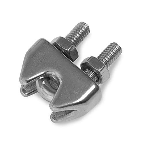 Drahtseilklemme 4mm Edelstahl [50 Stück] A4 AISI 316 DIN741 HEAVYTOOL von HEAVYTOOL