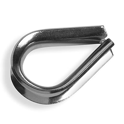 HEAVYTOOL® Drahtseil Kauschen 2mm Edelstahl (20 Stück) A4 AISI316 Inox Seilkausche drahtseilkausche kausche Stahlseilkausche von HEAVYTOOL