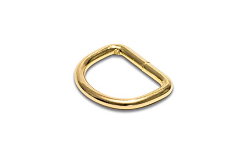 HEAVYTOOL D-Ringe 20mm x 3mm geschweißt Stahl vermessingt (20 Stück) D Ringe Halbring D Ring Halbringe von HEAVYTOOL