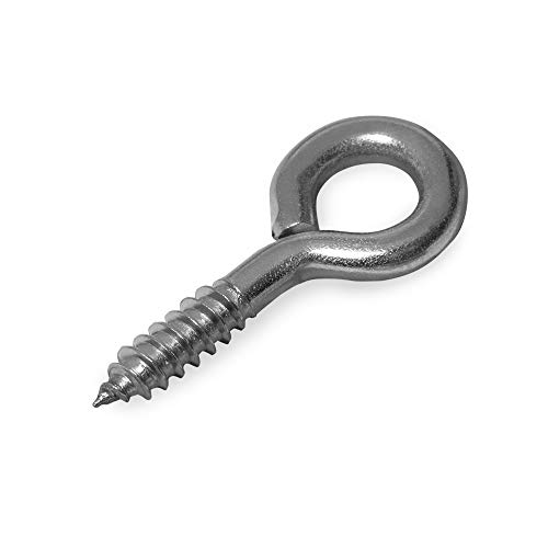 HEAVYTOOL Ösenschraube 3,5mm x 32mm [50 Stück] mit Holzgewinde Edelstahl A2 AISI 304 Schraubhaken Ringschraube Ösenschrauben Augenschraube Schrauböse Schraube mit Ring Ösenhaken von HEAVYTOOL