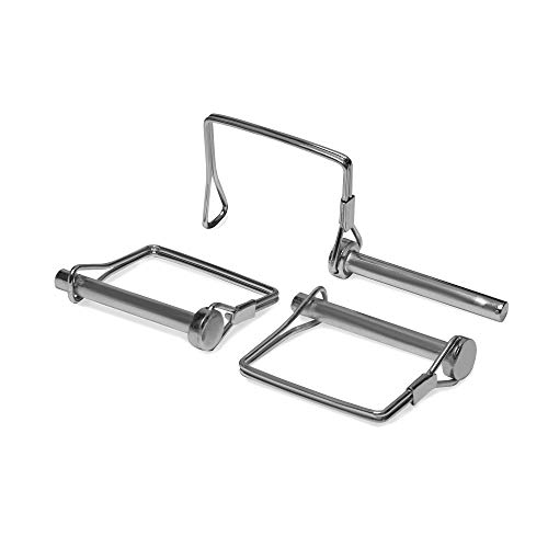 HEAVYTOOL Rohrklappsplinte mit Rastverschluss eckigem Bügel 6mm x 65mm (50 Stück) PTO Pin Klappsplinte Rohr Sicherungssplinte für Rohre Sicherungsstifte für Rohre Klappstecker für Rohre Rohrsplinte von HEAVYTOOL