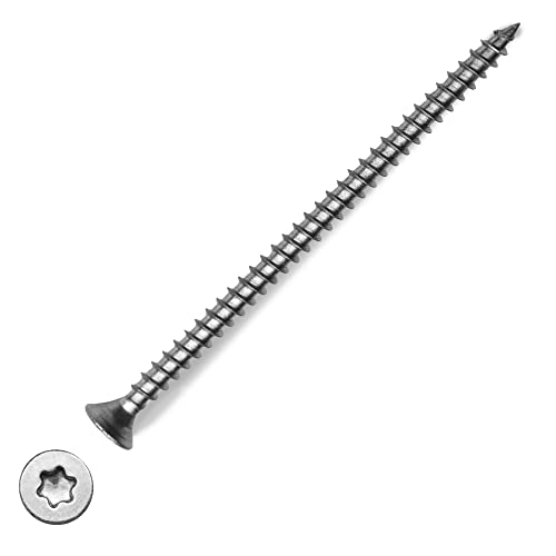 HEAVYTOOL Spanplattenschrauben 3,5X16mm [200 Stück] Holzbauschrauben Senkkopf Torx TX10 Vollgewinde mit verstärktem Kopf Edelstahl A2 AISI304 Universalschrauben von HEAVYTOOL