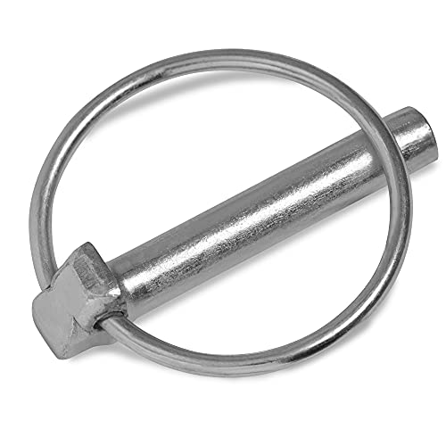 HEAVYTOOL Klappsplinte 4,5mm x 41mm Klappstecker (10 Stück) galvanisch verzinkt Splintbolzen Schnellspannsplinte Rastbolzen Rastsplinte Steckbolzen Schnellverschlussbolzen von HEAVYTOOL