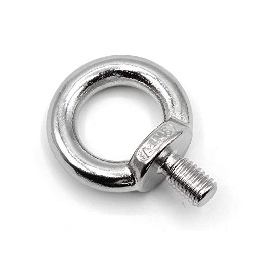 HEAVYTOOL Ringschraube M10 ähnlich DIN 580 Edelstahl V4A AISI 316 Inox (2 Stück) Augenschraube Anschrauböse Ringschraubmutter Ringaugenschraube Ösenschraube Ösenmutter von HEAVYTOOL