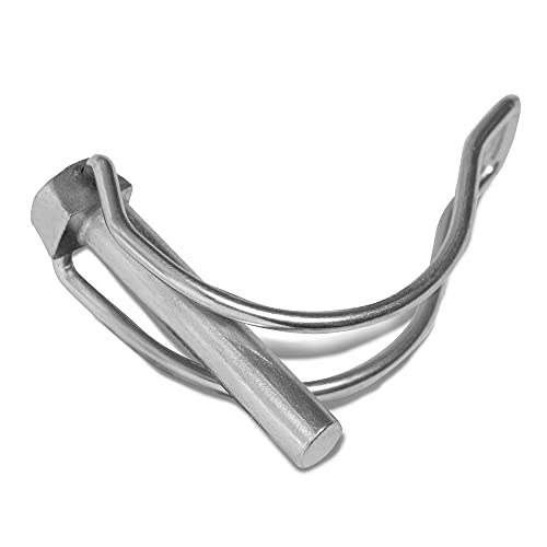 HEAVYTOOL Rohrklappsplinte 10,0mm x 50mm für Rohre Ø45mm (10 Stück) Klappsplinte Rohr 10mm x 50mm Sicherungssplinte für Rohre Sicherungsstifte für Rohre Klappstecker für Rohre Rohrsplinte von HEAVYTOOL