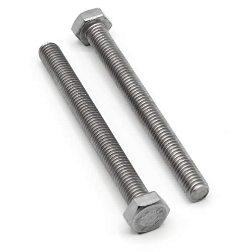 Sechskantschraube mit Gewinde bis Kopf M8 x 80mm DIN 933 Edelstahl V4A AISI 316 Inox [10 Stück] HEAVYTOOL® von HEAVYTOOL