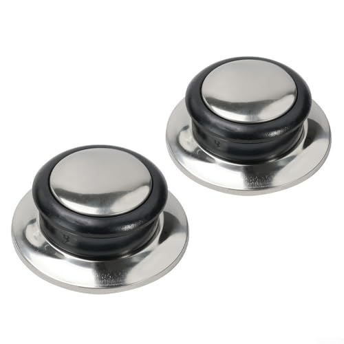 2 Stück Kochgeschirr-Deckelknöpfe Edelstahl Ersatzgriffe für Glas- und Metallpfannen 2 Stück Kochgeschirr-Deckelknöpfe Edelstahl Ersatzgriffe für Glas- und Metallpfannen von HEBEOT