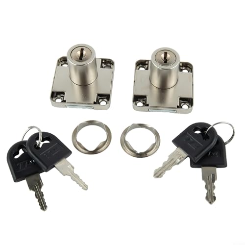 2-teiliges Schubladenschloss und Schlüssel-Set für effektive Sicherheit in Werkzeugen und Möbeln (19 x 31 mm) von HEBEOT