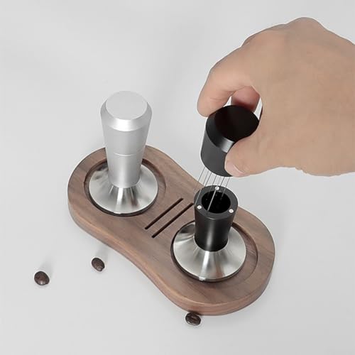 Aluminium-Kaffee-Verteiler-Nivellierwerkzeug, 51 mm/53 mm/58 mm, Kaffeestampfer, Espresso-Zubehör (silberfarben, 58 mm) von HEBEOT