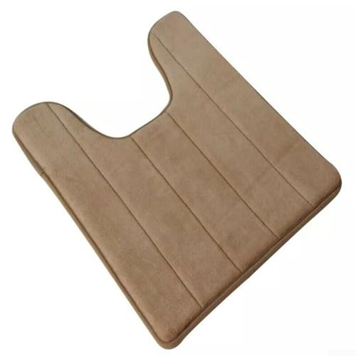 Bathe Safely Waschbare, rutschfeste Badematten aus hochwertigem Korallen-Fleece-Material (Khaki) von HEBEOT