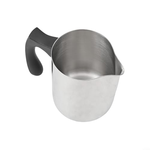 Die Edelstahl-Konstruktion dieses Milchaufschäumkännchens sorgt für lang anhaltende Leistung in geschäftigen Küchen (600 ml) von HEBEOT
