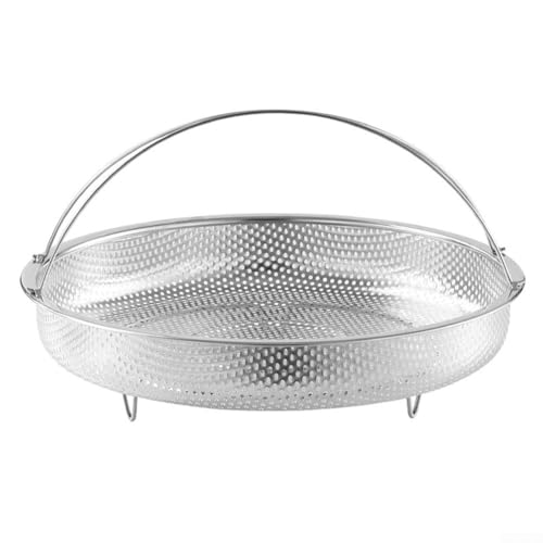 Effizientes Küchenwerkzeug Edelstahl Dampfgarer Rack mit integrierter Abtropffunktion (24,5 cm) von HEBEOT