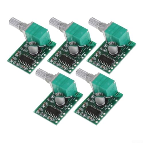 Effizientes PAM8403 Digitales Audio-Modul mit USB-Netzteil und einstellbarer Lautstärke für individuelle Einstellungen (5 Stück) von HEBEOT