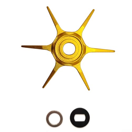 Für DAIWA Six Star Drag Brake Angelrollenschlüssel 65 mm mit interner Installation und Federstruktur für Steez, Zillion, Tatula, Salamandra, Alphas SV TW (goldene Farbe) von HEBEOT