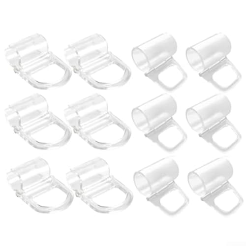 HEBEOT 12 Stück Rollo Pull Down Clips Schnurlos Plissee Vorhang Griff Vorhang Pull Griff Rollo Lift Transparent Griff Vorhang Clips von HEBEOT