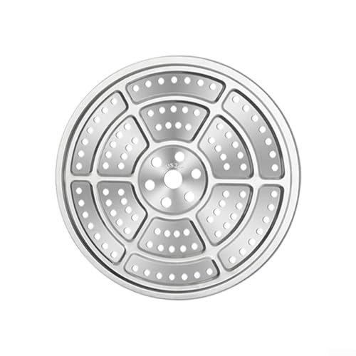 HEBEOT 304 Edelstahl Dampfgarer Tablett Runde Dampfschale Kühlgitter Dampfkorb zum Kochen Schnellkochtopf Zubehör Silber (25,7 cm) von HEBEOT